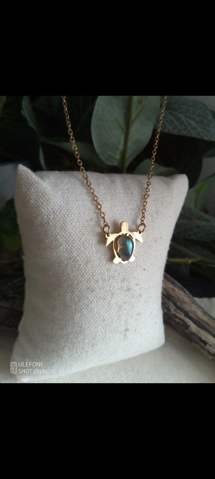 Collier tortue pierre de labradorite